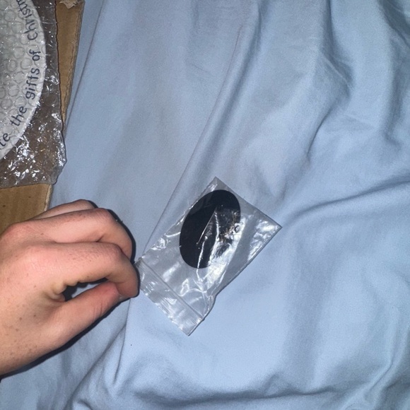 Hand-Painted Black Decorative Stone - Picture 2 of 2